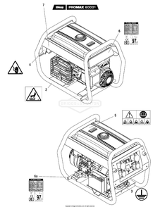 Part Location Diagram of 103858GS Briggs and Stratton Decal kit